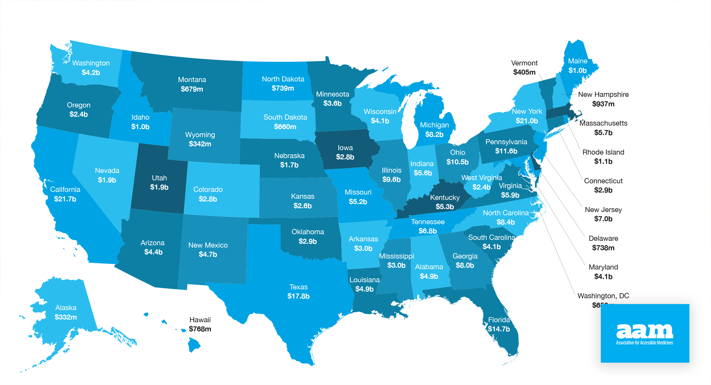 Generic Savings by State - Map 2017