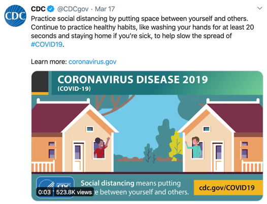 CDC COVID-19 Tweet 1