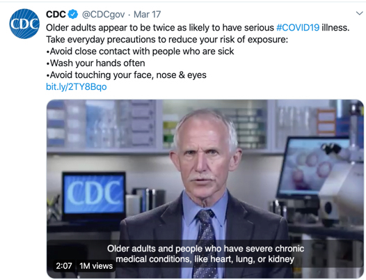 CDC COVID-19 Tweet 2