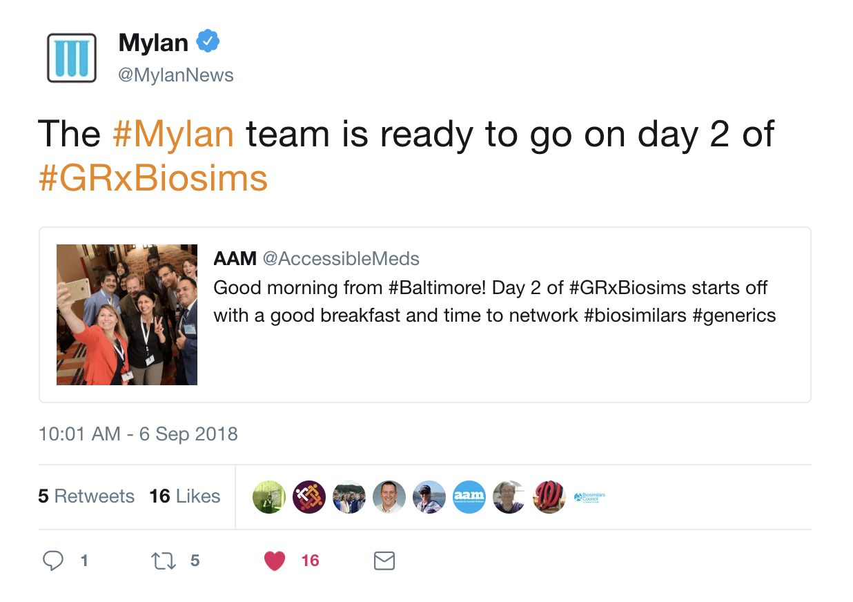 Mylan Tweet