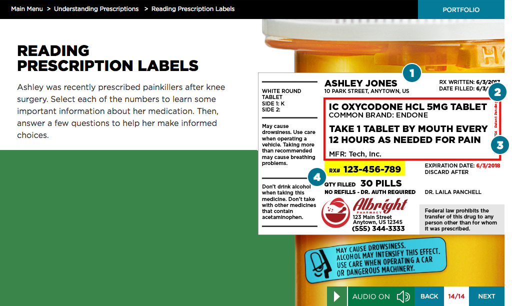 Reading Prescription Labels 