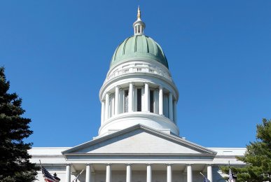 The Maine State Capitol building in Augusta