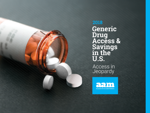 2018 AAM Generic Drug Access and Savings Report Cover