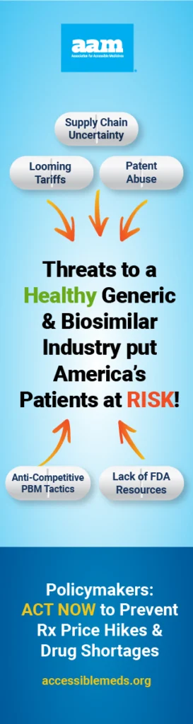 Image Threats to a Healthy Generic & Biosimilar Industry put America's Patients at RISK mobile edit for Federal Advocacy
