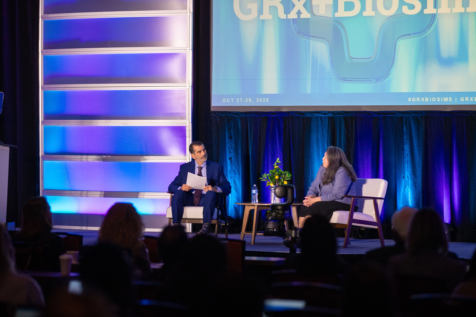 Giuseppe Randazzo and Dr. Sarah Yim at GRx+Biosims 2025