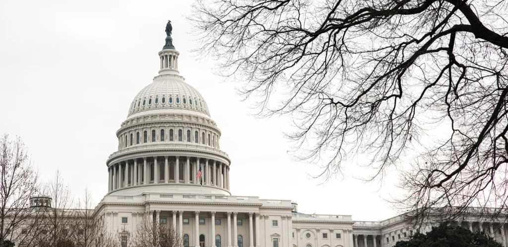 US Capitol building during winter