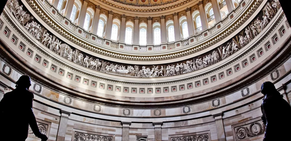 US Capitol Dome. Inside US Capitol Building Washington DC